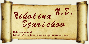 Nikolina Đuričkov vizit kartica